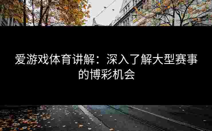 爱游戏体育讲解：深入了解大型赛事的博彩机会