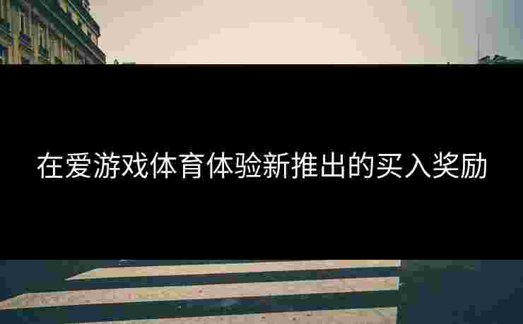 在爱游戏体育体验新推出的买入奖励