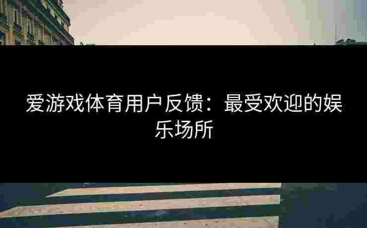 爱游戏体育用户反馈：最受欢迎的娱乐场所