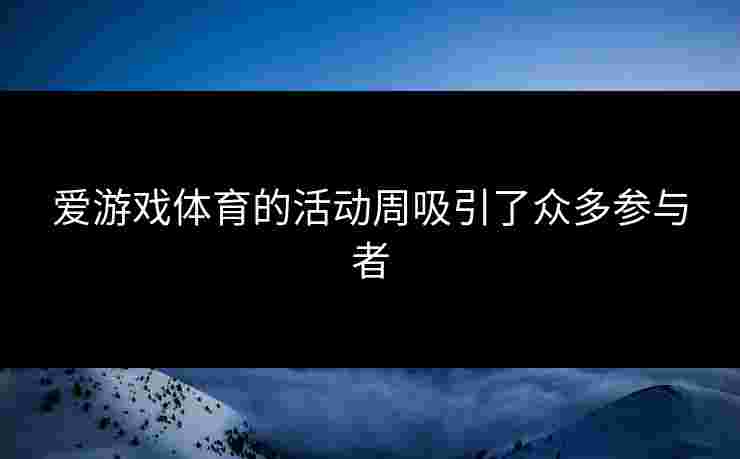 爱游戏体育的活动周吸引了众多参与者